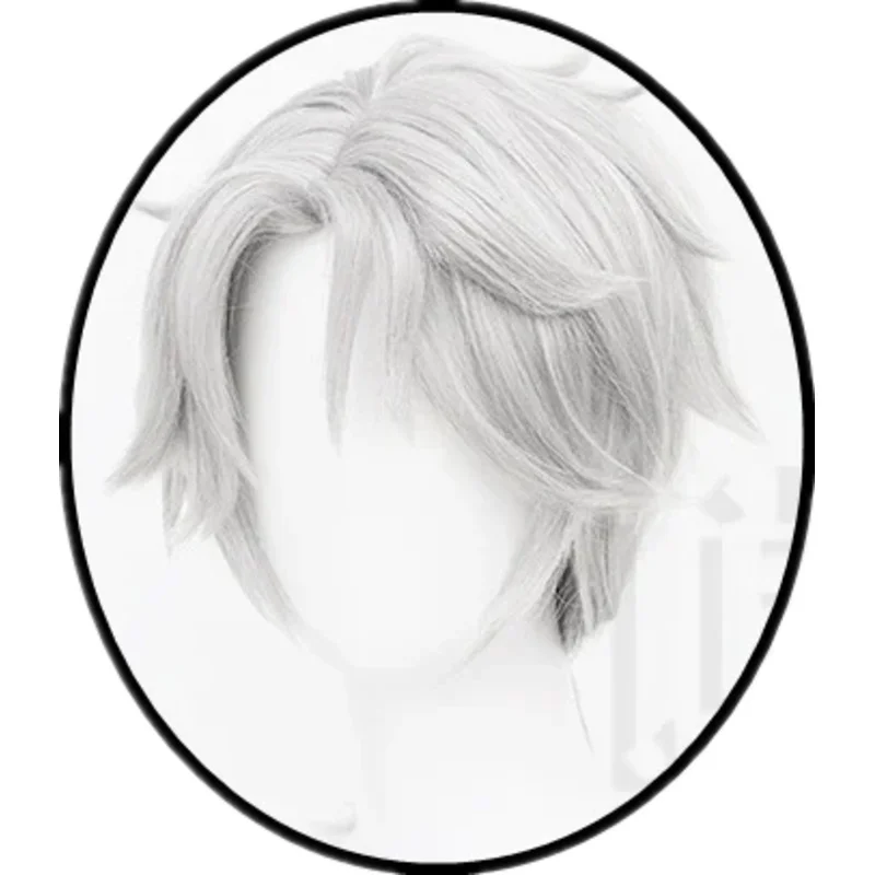 애니메이션 이솝 칼 코스프레 의상 게임 아이덴티티 V 엠발머 교복 흰색 트렌치 가발 슈트 할로윈 파티 의상 (남성용)