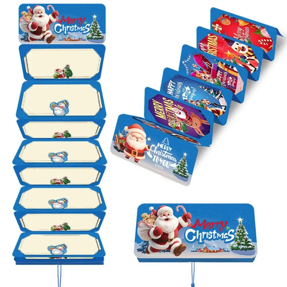 Creative Santa Claus Christmas Cash Gift Envelope Christmas Tree with 10 Slots Folding Banknote Card Christmas Money Holder