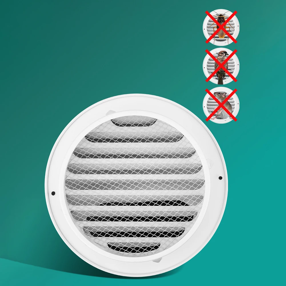 Grille de ventilation murale extérieure ronde en acier inoxydable, capot d'échappement pour conduit d'échappement, Grille de sortie d'air murale, chauffage rond et refroidissement