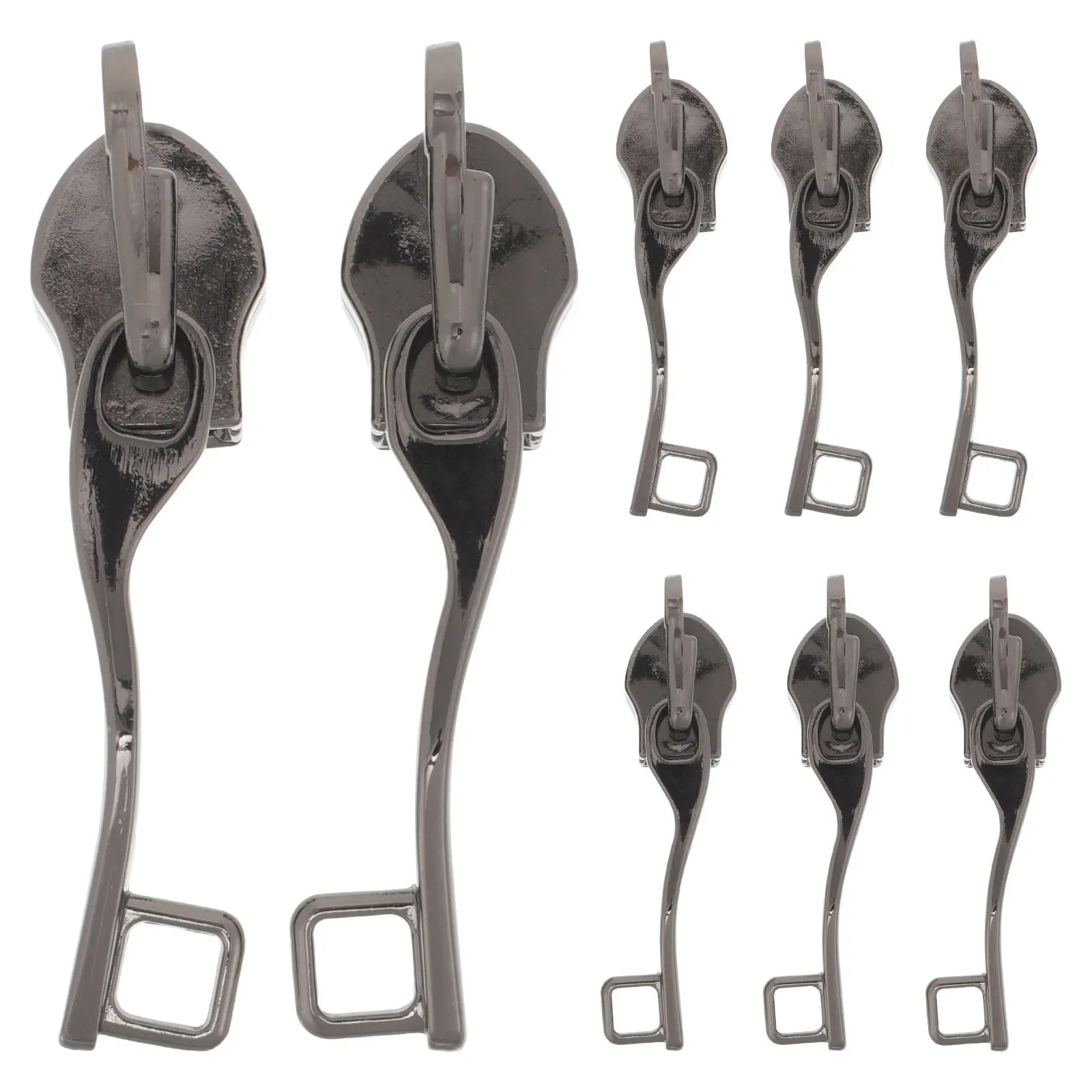 4Pairs Anti-Explosion Zipper Pull Luggage Replacement Detachable Sliding Tabs Heavy Duty Metal Zipper Puller for Suitcases