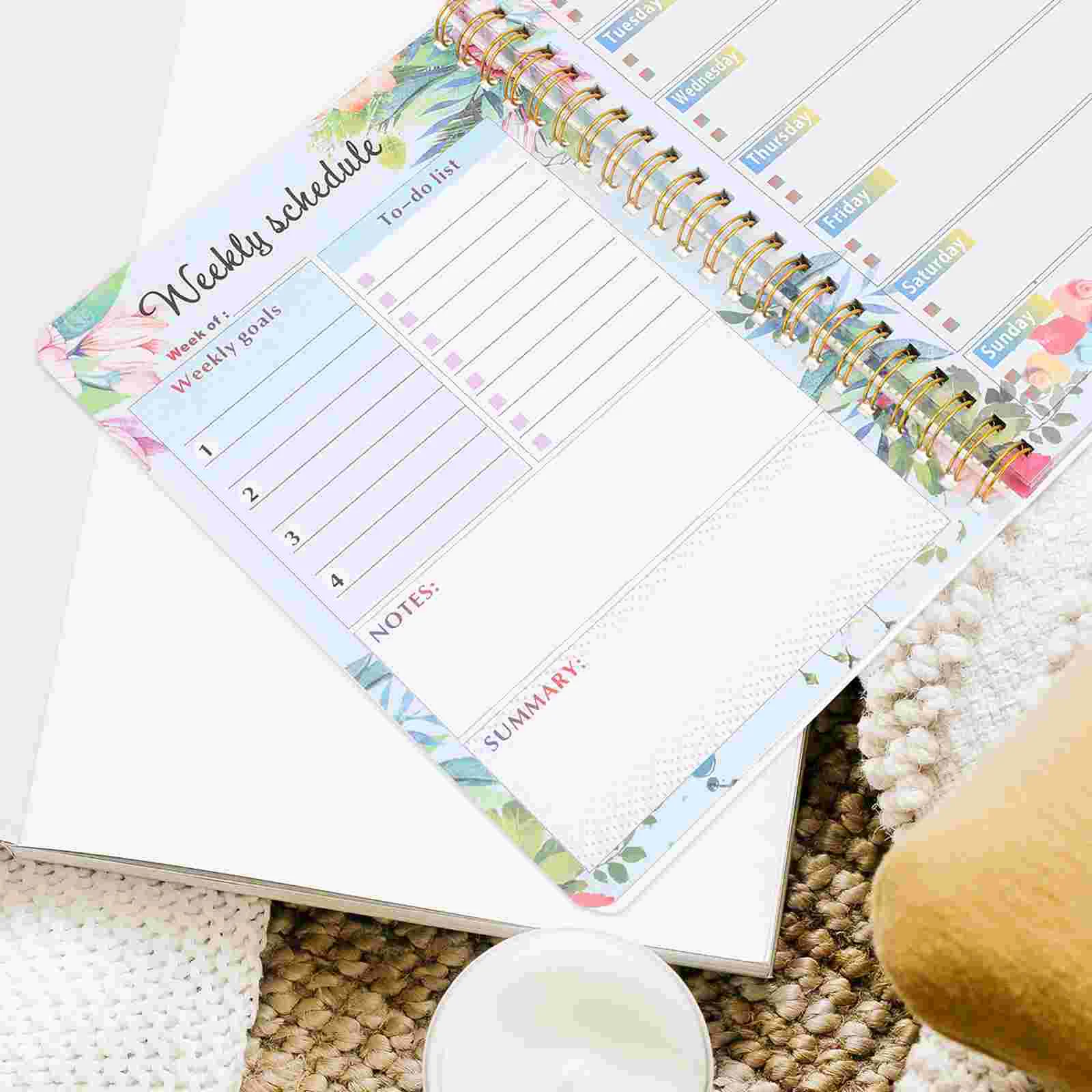 Calendar Planner Daily Notebooks Student Notepad Schedule Journal Green English