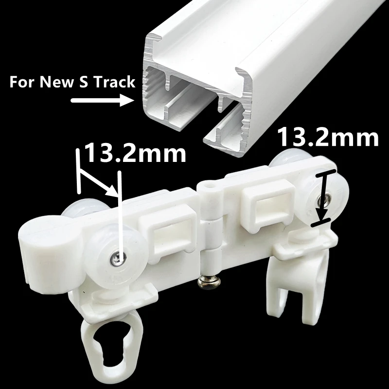 High-quality S-ripple Fold Curtain Track Accessories Master Pulley For Manual Tracks And Motorized curtain Tracks