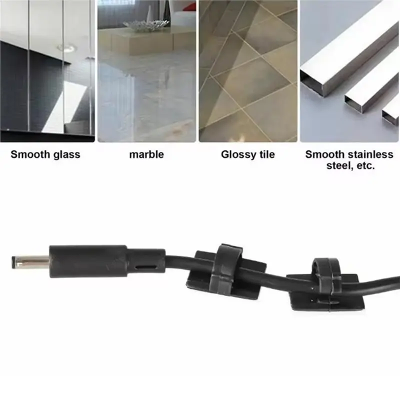 Cable Organizer Fixing Clip Self-Adhesive Wire Harness 100Pcs Non Perforated Wire Harness Fixing Clamp Conduit Manager-B61B