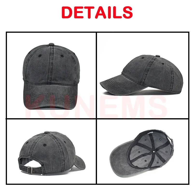 KUNEMS Custom Logo Retro Baseball Cap for Men and Women Parent-child Hat Embroidery Hat Customize Cap Graphic Print Wholesale