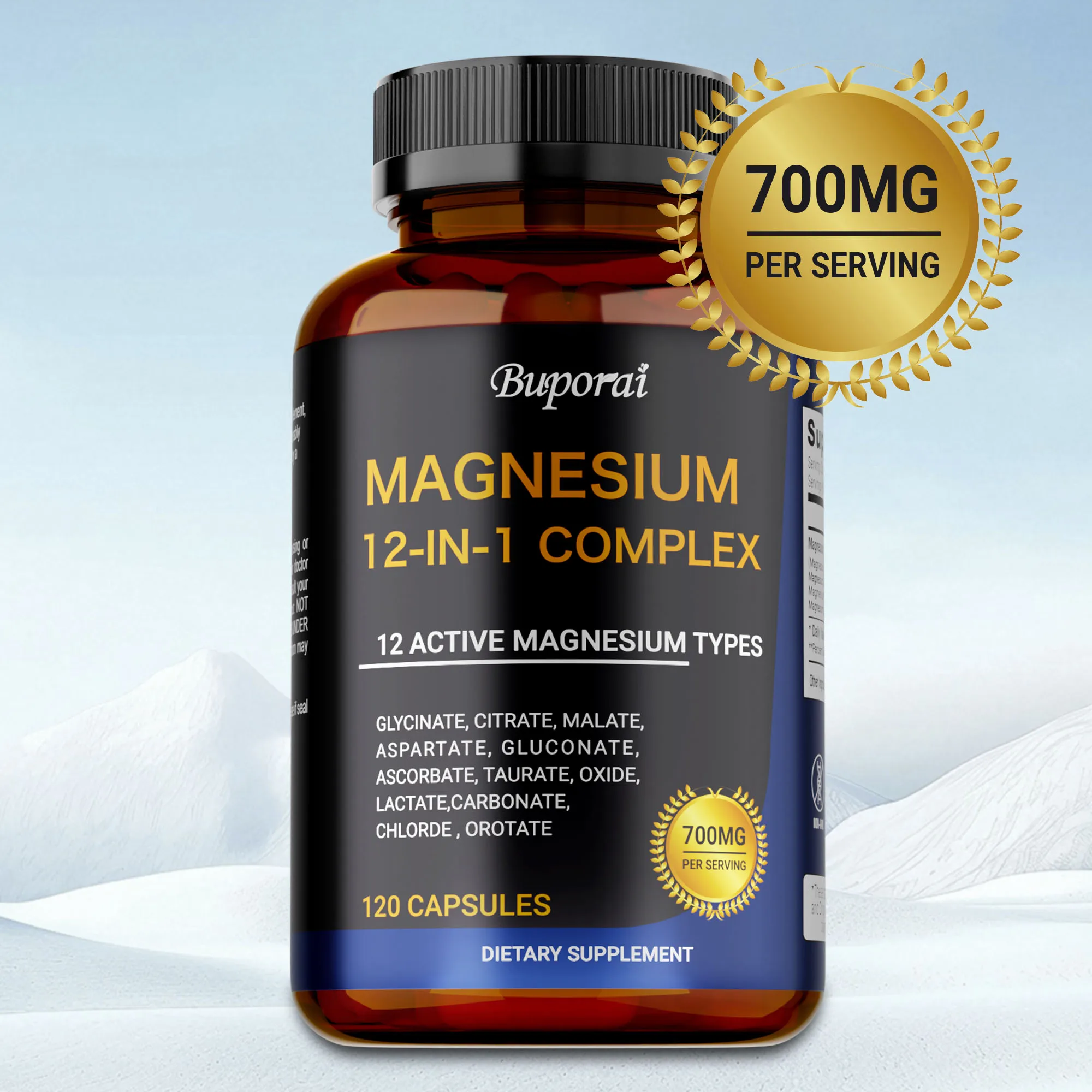 

Magnesium Complex - Reduces Stress & Anxiety, Improves Mood, Supports Muscle Relaxation, Promotes Bone, Heart and Nerve Health