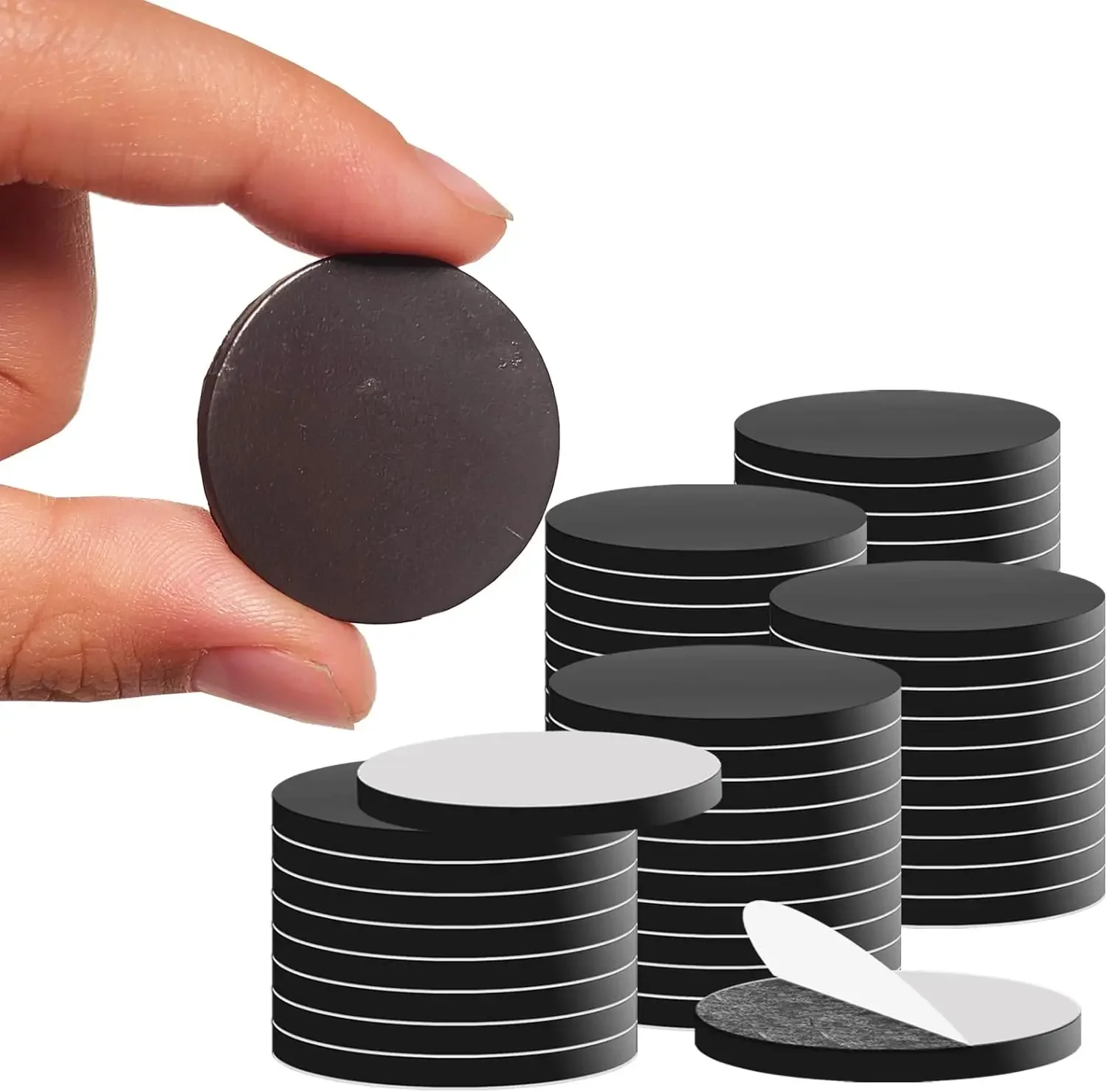 Round Magnetic Dots Self Adhesive Magnet Sheets Flexible Sticky Magnets for Home Office School Magnetic Stickers Circles