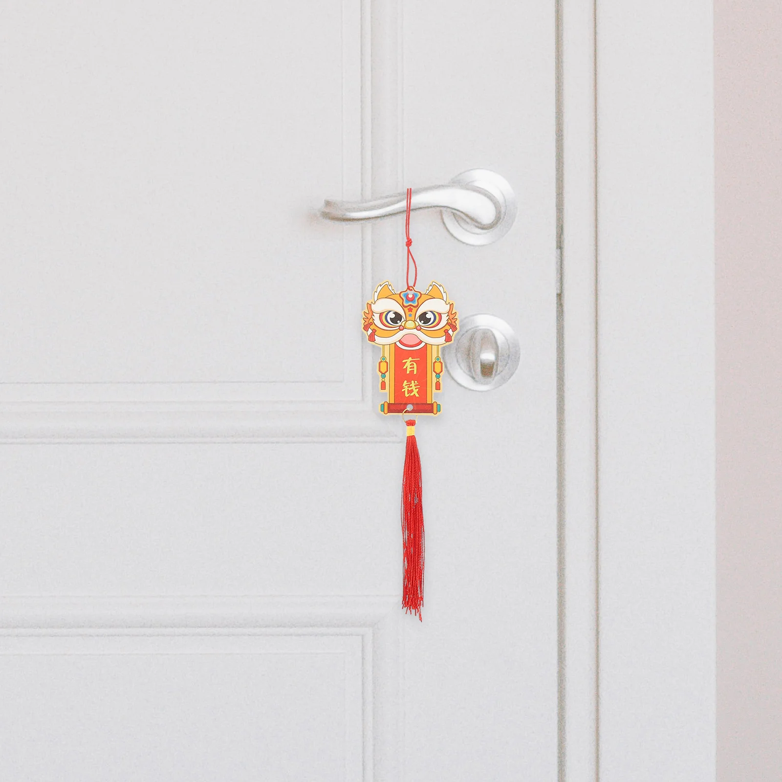 6 قطع من زينة السنة الجديدة على الطراز الصيني، زينة مهرجان قابلة لإعادة الاستخدام للمنزل، باب السيارة، ديكور الحفلات، زينة السنة الجديدة #1