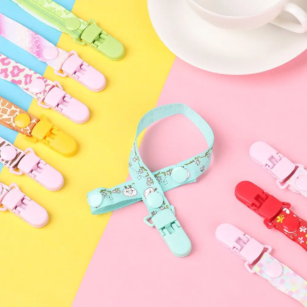 1pc DIY Colorful Nipple Strap Anti-drop Rope Adjustable Length Infant Pacifier Chain Baby Teething Soother Dummy Clips