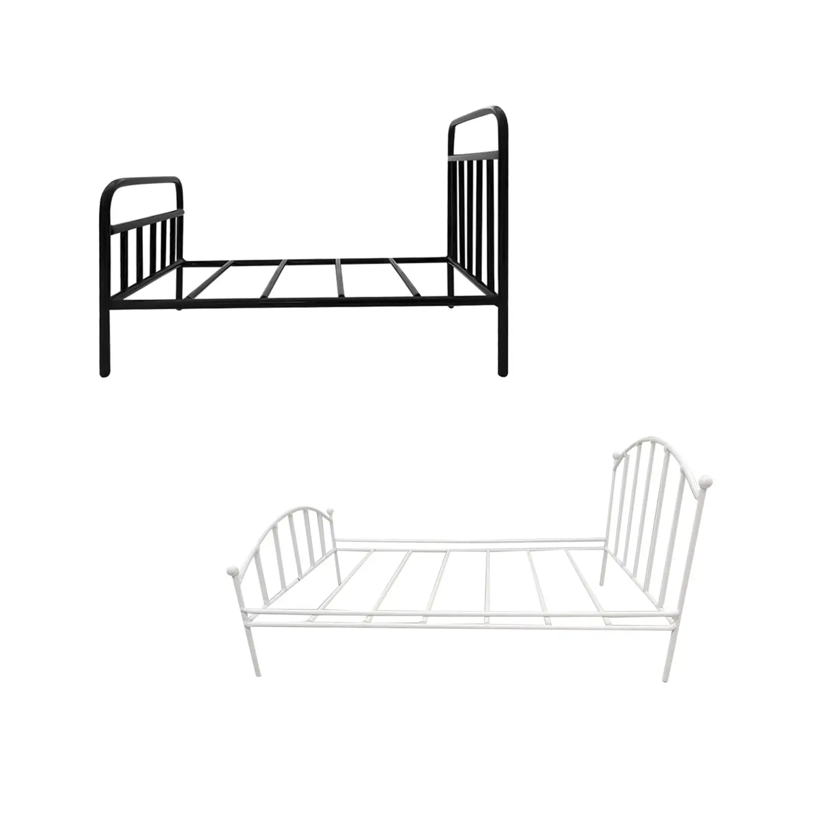 1:12 Scale Miniature Bed DIY Craft Rustic Dollhouse Metal Frame Bed for Micro Landscape Diorama Photo Props Dollhouse Decor