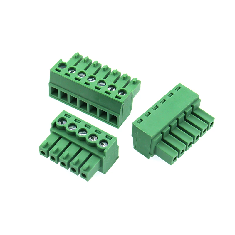 10pcs 3.81mm Wiring Terminal Plug Connector 2edgk 2/3/4/5/6/7/8/10/12 Pin 3.81mm Pitch Plug-in Green Wiring Terminal