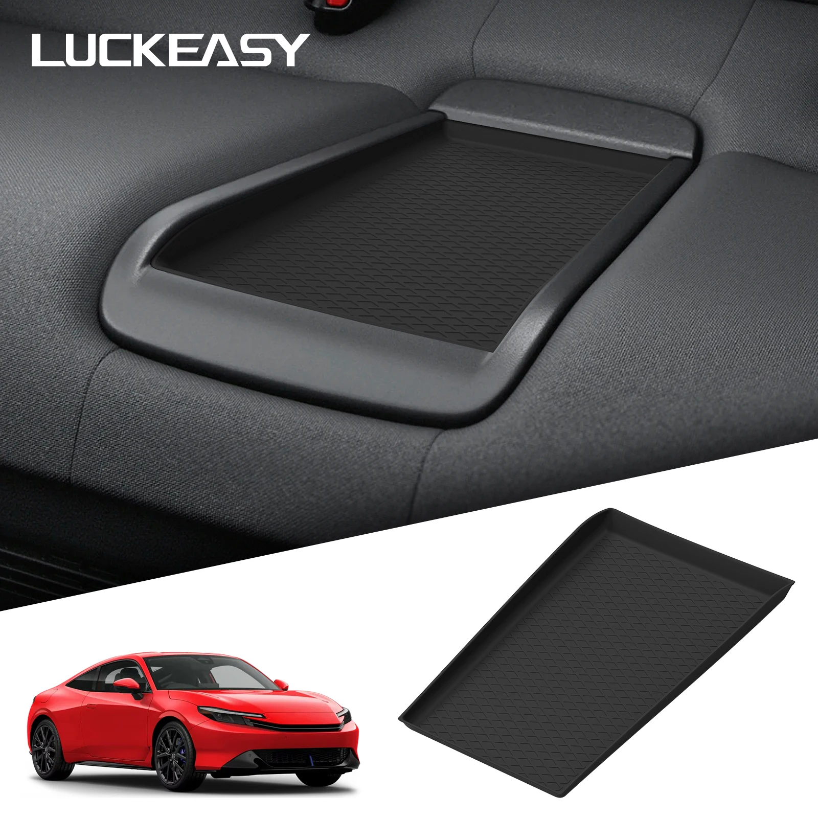 Für Honda Prelude 6. Generation BF1 2025-2026 Auto Rutschfeste Matte Zweite Sitzreihe Mittlere Silikon-Schutzmatte Auto-Innenausstattung Zubehör