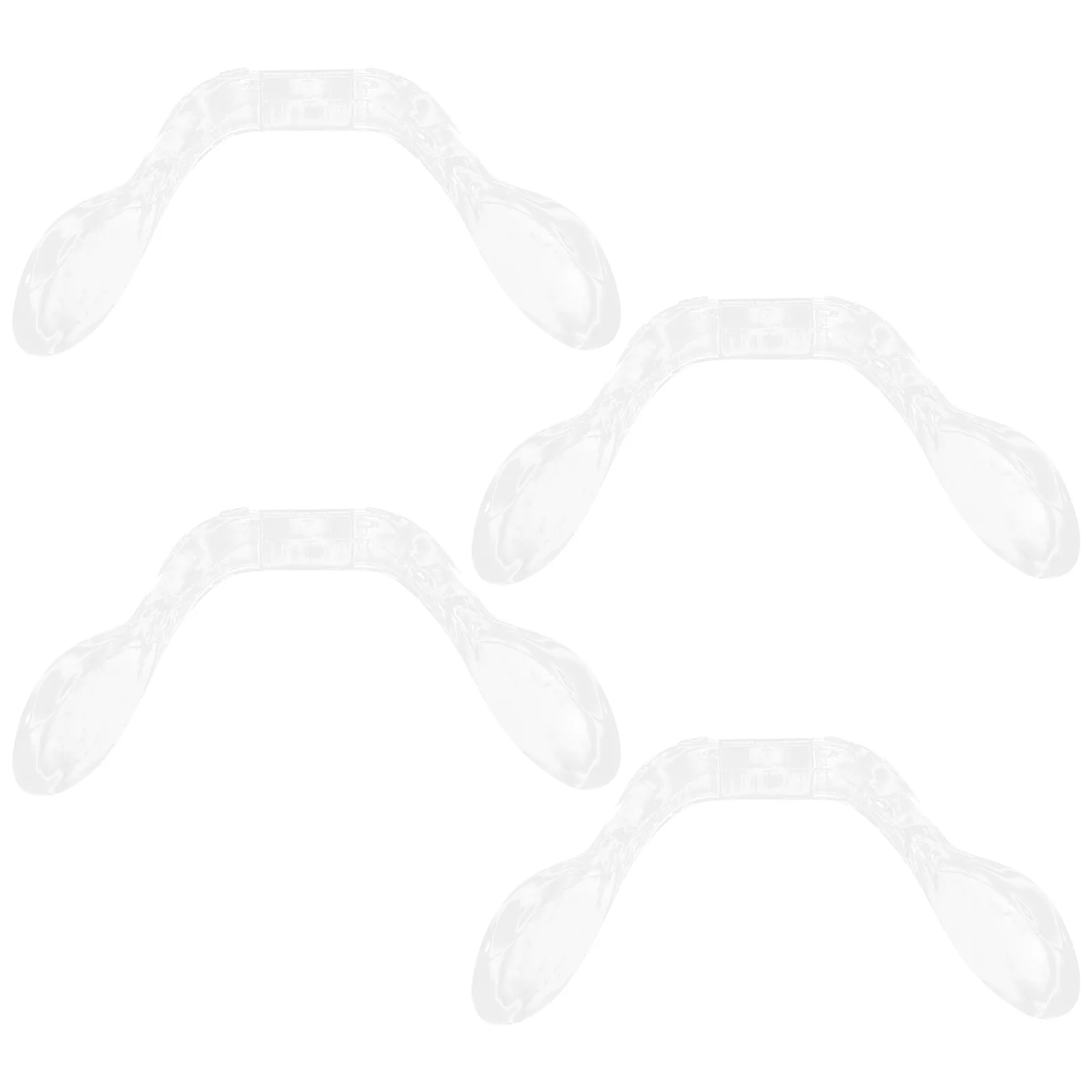 

4 Pcs One-piece Glasses Nose Pads Grips Hard Plastic Replacement Nosepads Parts