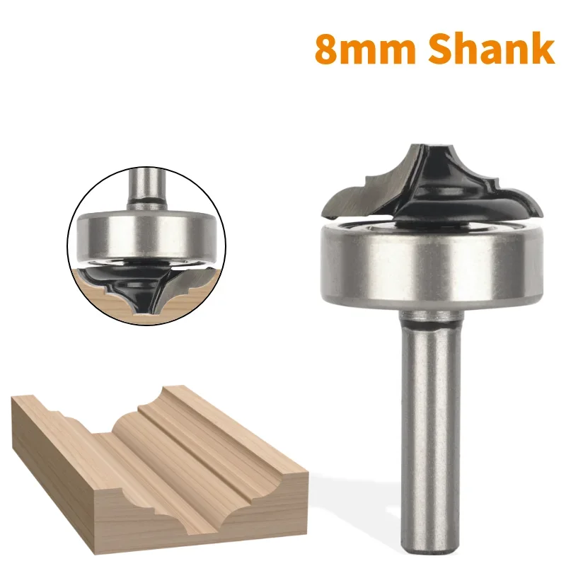1PC 8MM Shank Classical Bit With Bottom Bearing Router Bit Woodworking Milling Cutter For Wood Bit Carbide Cutter