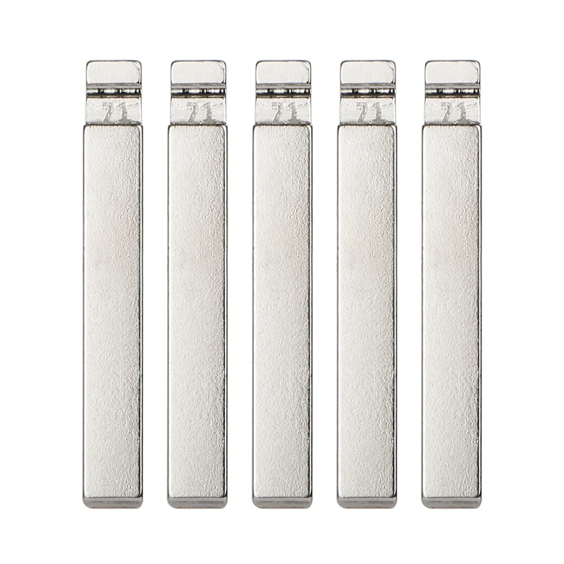5 Pcs 71# HU100 HU100FH Car Flip Remote Key Blade Metal Uncut Blank for GMC Chevrolet Cruze Camaro Equinox Opel Buick