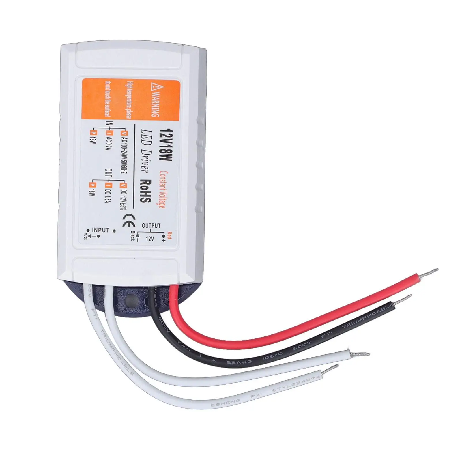 12V 1.5A for led Power Supply Adapter - 18W Transformer for led Bulbs, Compatible with 50Hz & 60Hz Systems