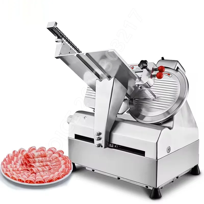 

220V Mutton Roll Slicer Commercial Full-Automatic Cooked and Frozen Meat Planer Fat Beef Roll Electric Slicer