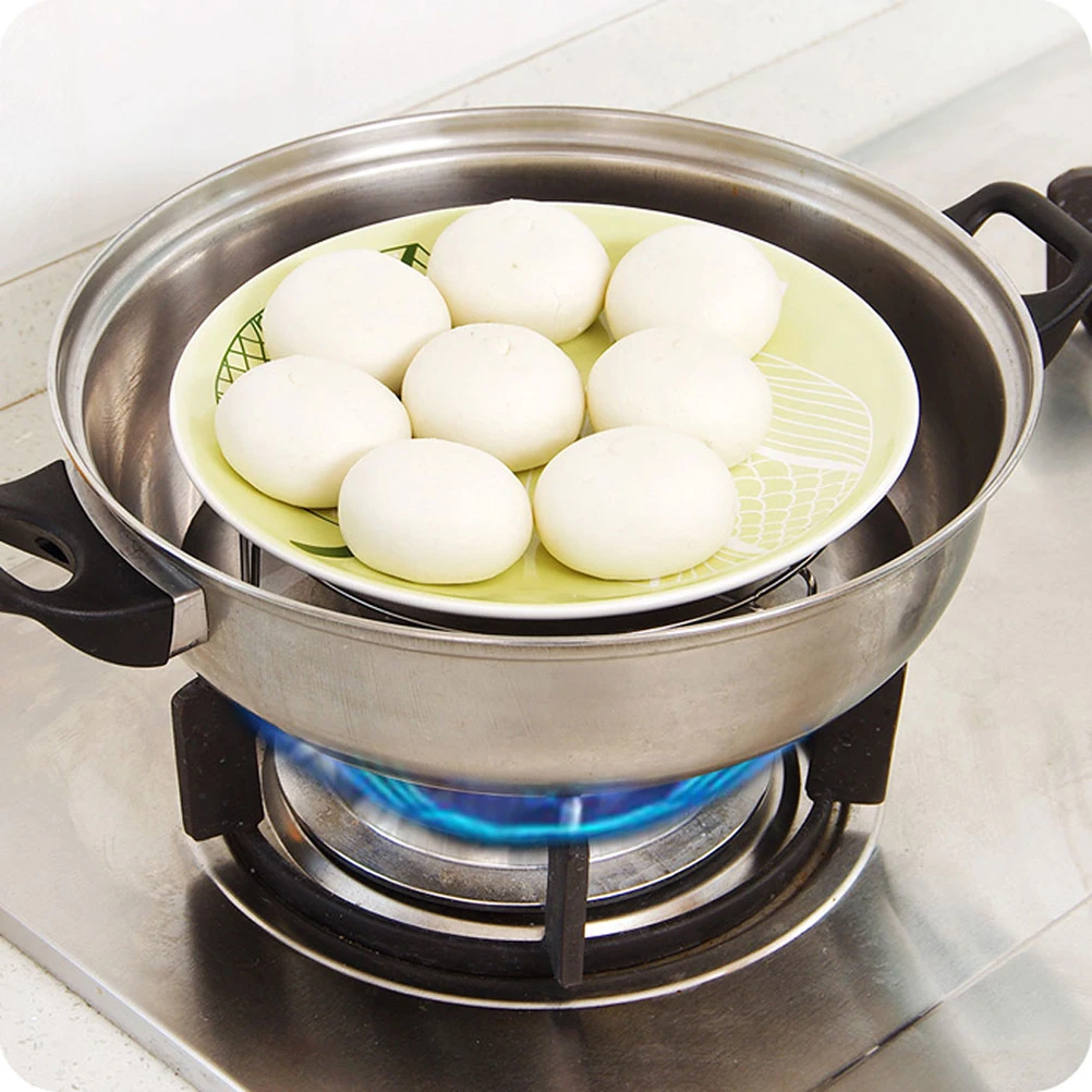 

Round Stainless Steel Steam Rack with 3 Leg Stand for Cookware Pots Pans Kitchen Steamer Rack Baking Roasting Cooking Tool