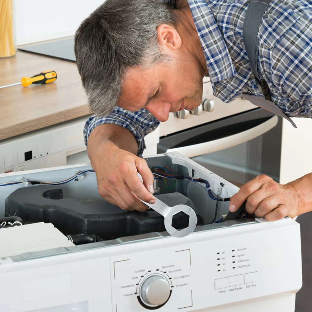 

2Pcs Washing Machine Repair Wrench 36 38Mm Heavy Duty Steel Spanner for Clutch Disassembly Household Maintenance Tool Set