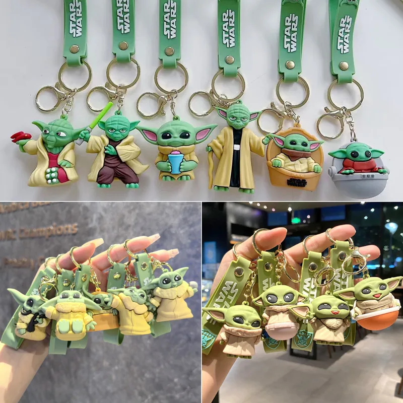 Star Wars Yoda Master Keychain Cute Baby Yoda Pendant Car Key Chain Gift