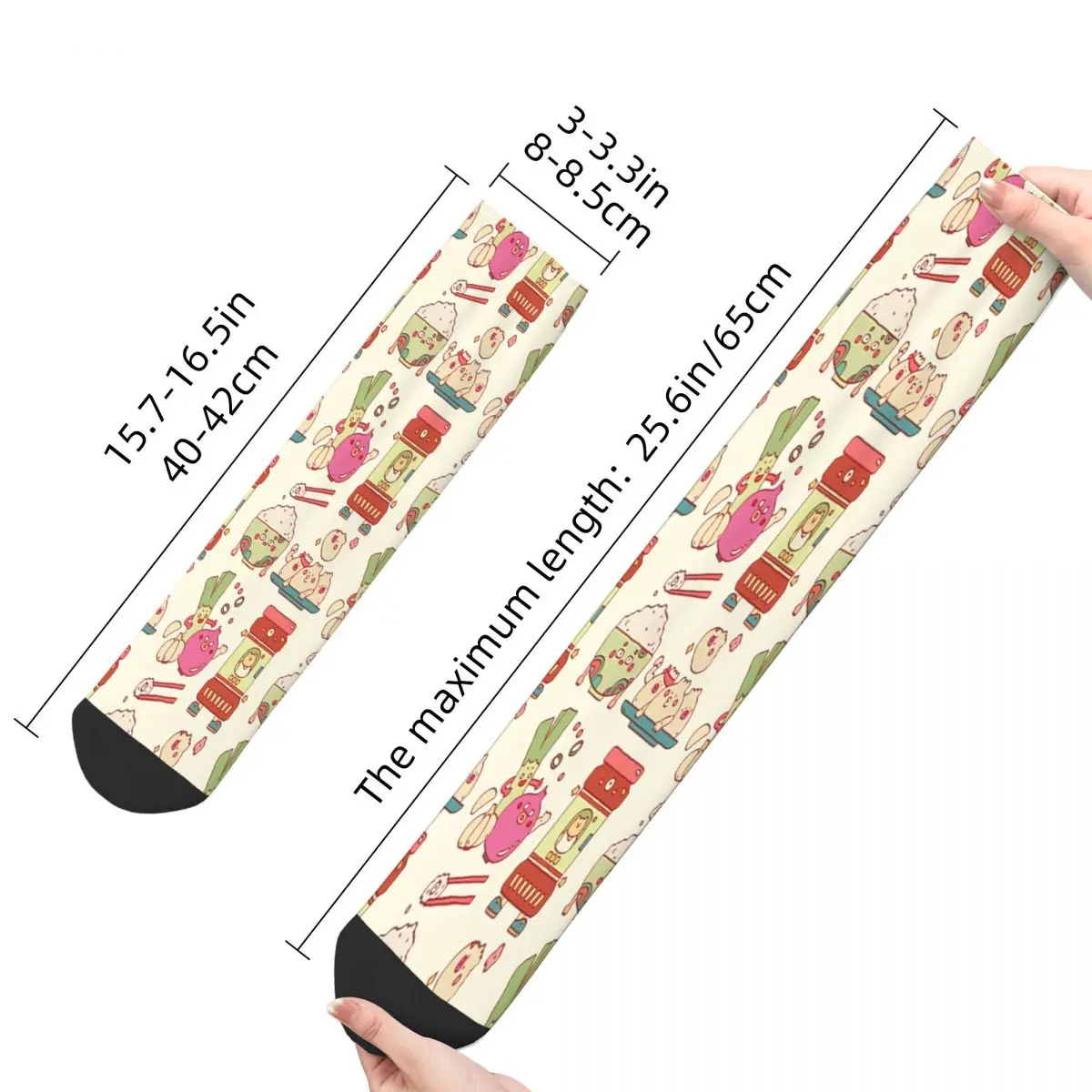 Asian Buns Hot Sauce And Rice Food Socks Male Mens Women Autumn Stockings Harajuku