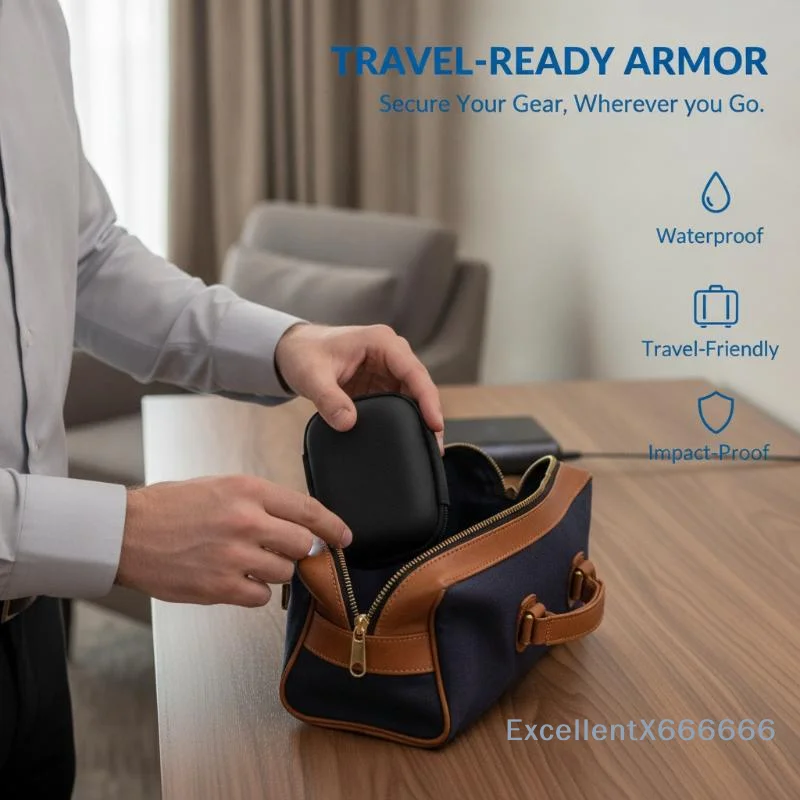 EVA Electric Shaver Carry Case Waterproof Shockproof Durable Hard Shell Portable Protective Cover for Outdoor Travel Home Stora