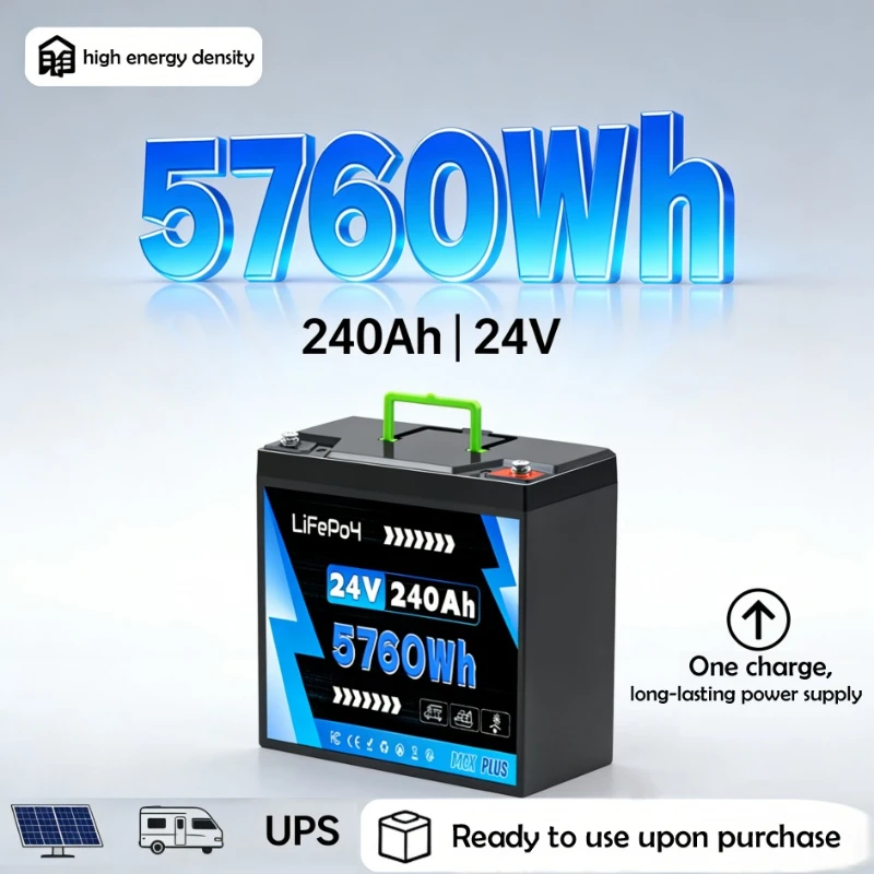 

Environmentally friendly 24V 240Ah energy storage battery with 5760Wh|supporting solar energy/electric vehicles/backup power