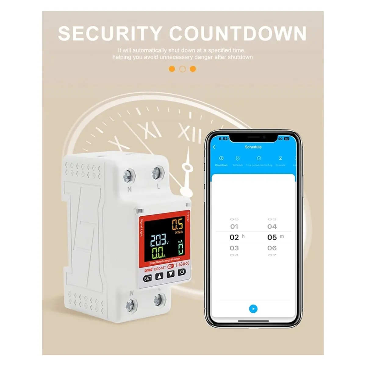 Nices WIFI Circuit Breaker Remote Control Switch Adjustable Overload Voltage Leakage Current Temperature Protective Timer
