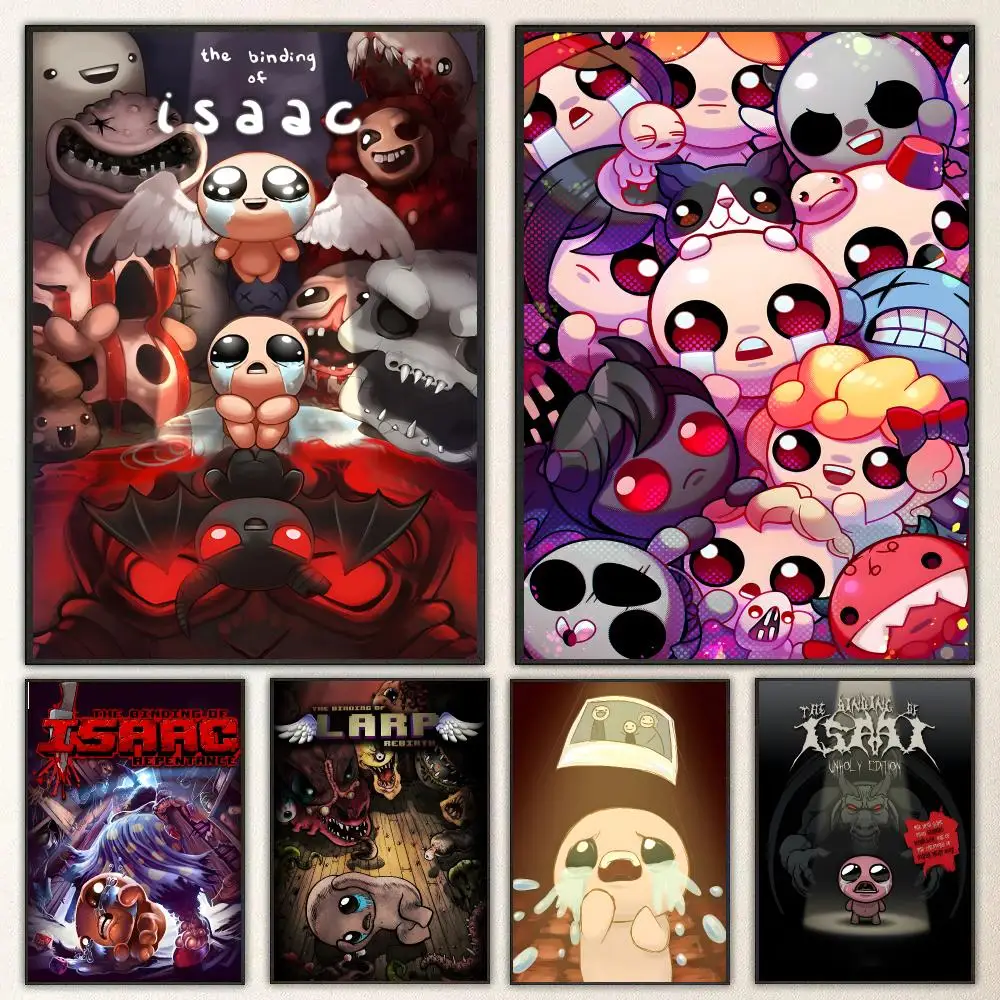 Game The Binding Of Isaac Poster Self Adhesive Waterproof PP Poster Coffee Shop Bar Wall Sticker Home Room Decor Wall Art