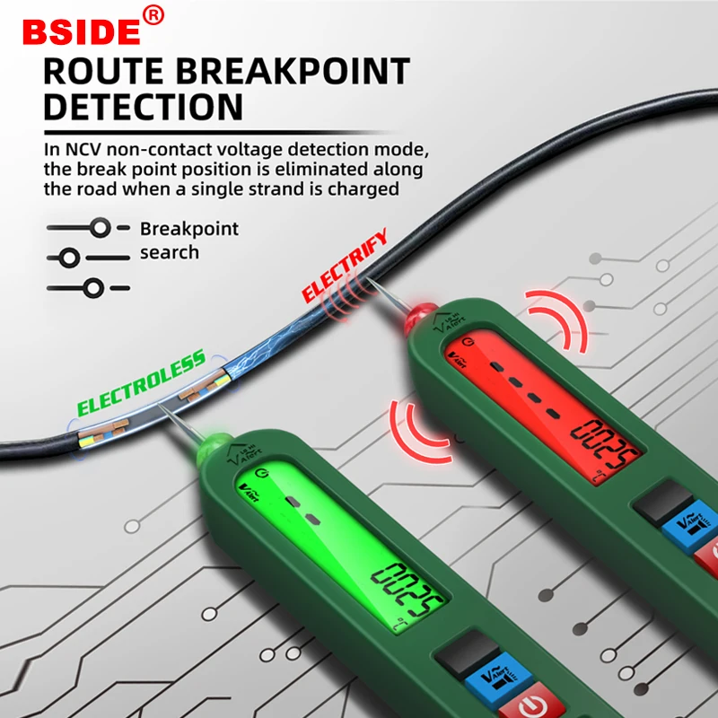 BSIDE USB Charge elektryk miernik napięcia w formie długopisu inteligentny bezkontaktowy wykrywający wyciek wskaźnik napięcia pod napięciem Alarm