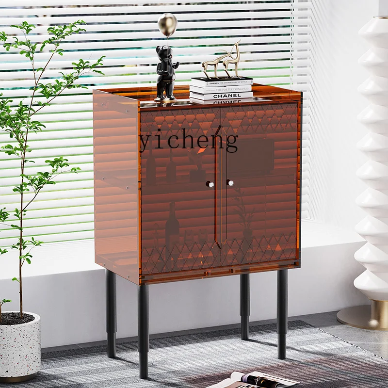 

ZK acrylic light luxury dining side cabinet household modern simple living room entrance wall storage locker floor wine cabinet