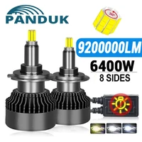 PANDUK H7 LED Canbus H4 H1 9200000LM 6400W 360 HB3 9005 HB4 9006 9012 Lente LED H11 9005 Bombilla de faro de coche Lámpara antiniebla 6000K 4300K