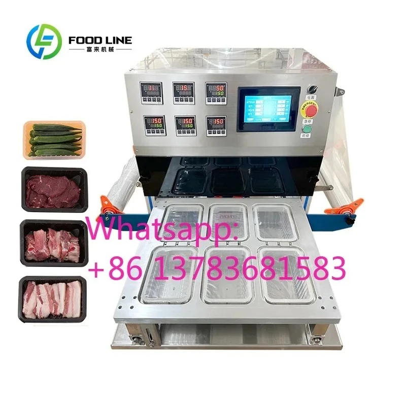 Modified Sealing Machine Table Top Gas Flushing Keep Fresh Map Tray Sealer for Fresh Food Preservation Long Shelf Life Custom