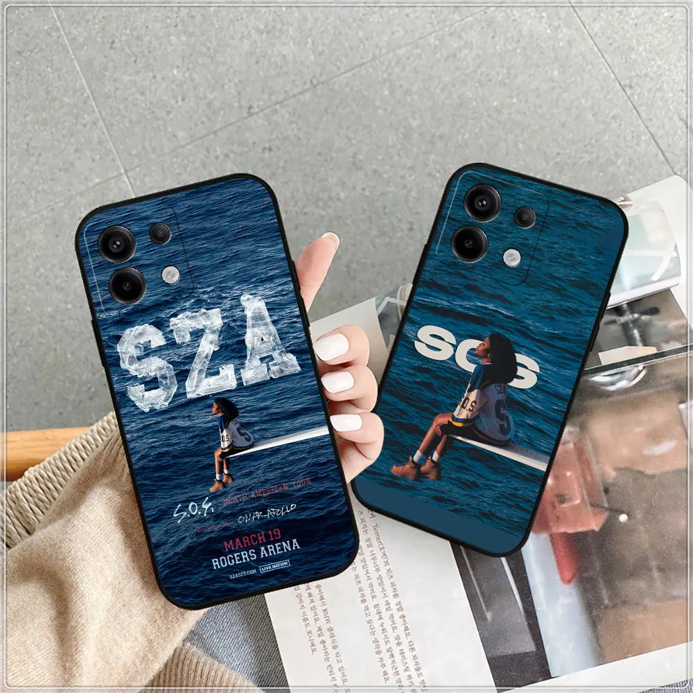 Singer SZA SOS Rapper Phone Case For Redmi Note 13 12 12S 12T 11 11S 11T 11E 10 10S 10T 9 9S 9T 8 7 7S 6 5 Pro Plus Max 5G Cover