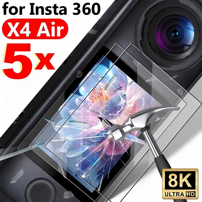 1/5Pcs 9H Tempered Glass for Insta360 X4 Air Anti-scratch Screen Protector Camera Protective Film for Insta360 X4Air Accessories