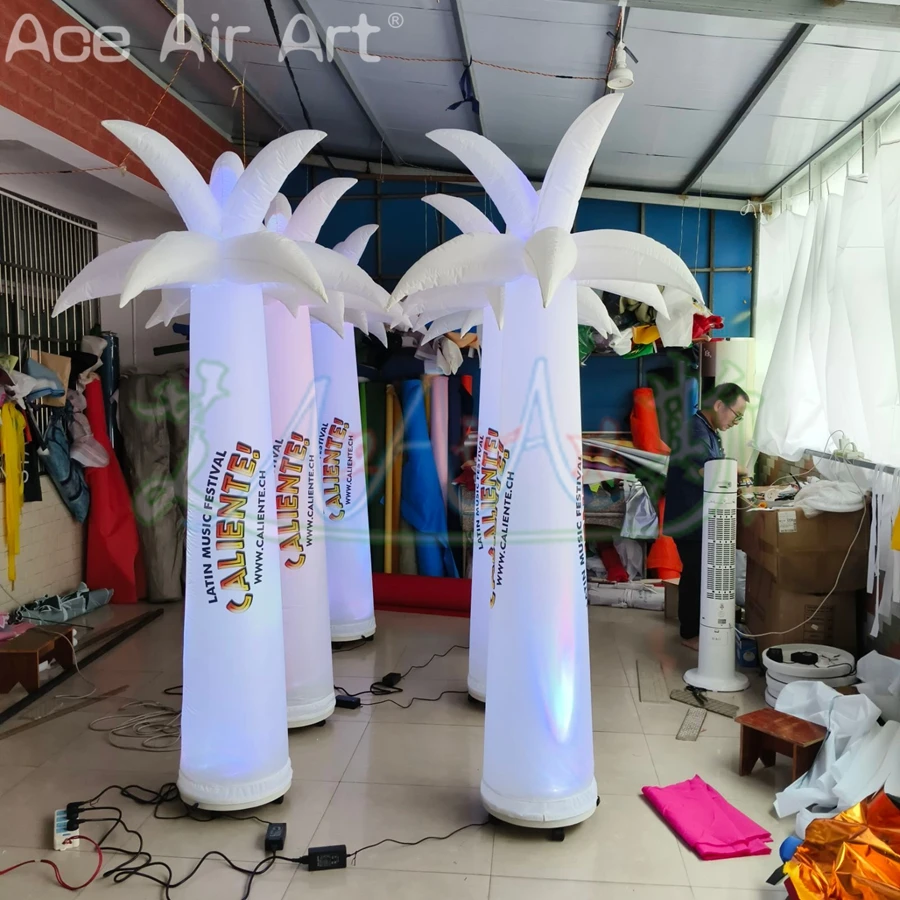 

Настраиваемое стоячее надувное освещение, модель пальмы, кокосовой пальмы со светодиодной подсветкой для украшения вечеринки или мероприятия