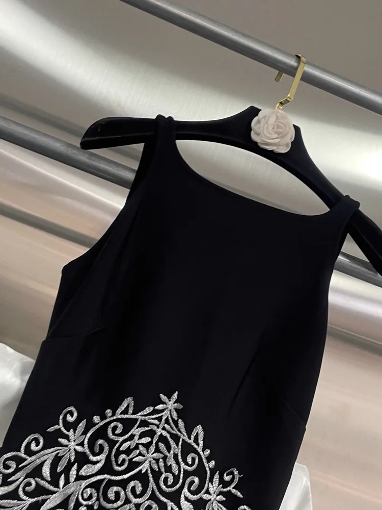 DFDG Designer 2025 printemps été femmes élégant blanc nœud dentelle Tulle robe de soirée pure Maxi robe longueur de plancher robe de soirée