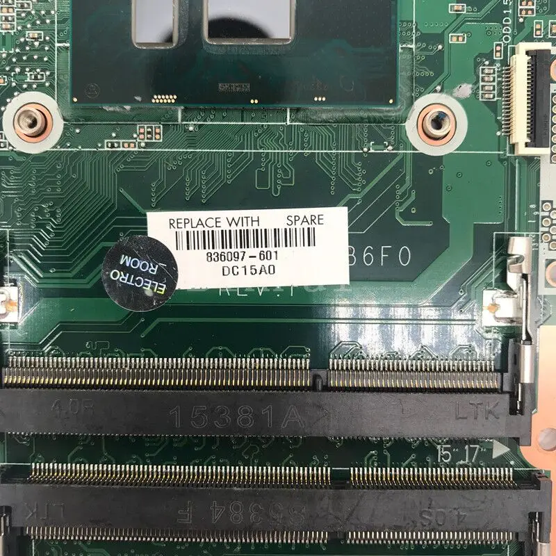 

836097-001 836097-501 836097-601 Mainboard DAX1BDMB6F0 For HP 15-AB 15-UN 15-AN Laptop Motherboard With I5-6200U CPU 100% Tested