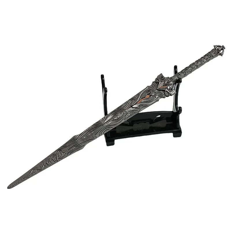 22 cm/8.66in Perfect World Anime Perifere Wapen Model Metalen Huangtian Keizer Zwaard Samurai Mes Collectible Artefact ToyGift