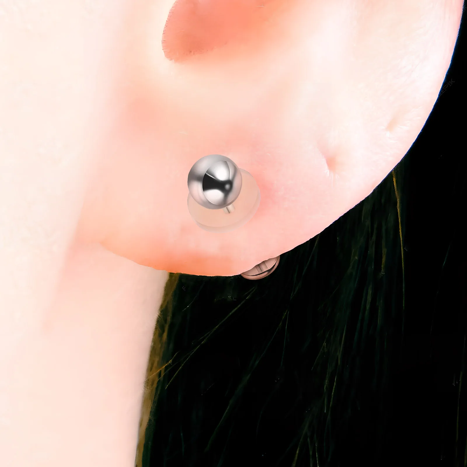 20 قطعة القرط سيليكون ظهورهم سدادة الأذن ترصيع منصات الأذن ترصيع ظهورهم منصات سيليكون ثقب القرص ثقب القرص #4