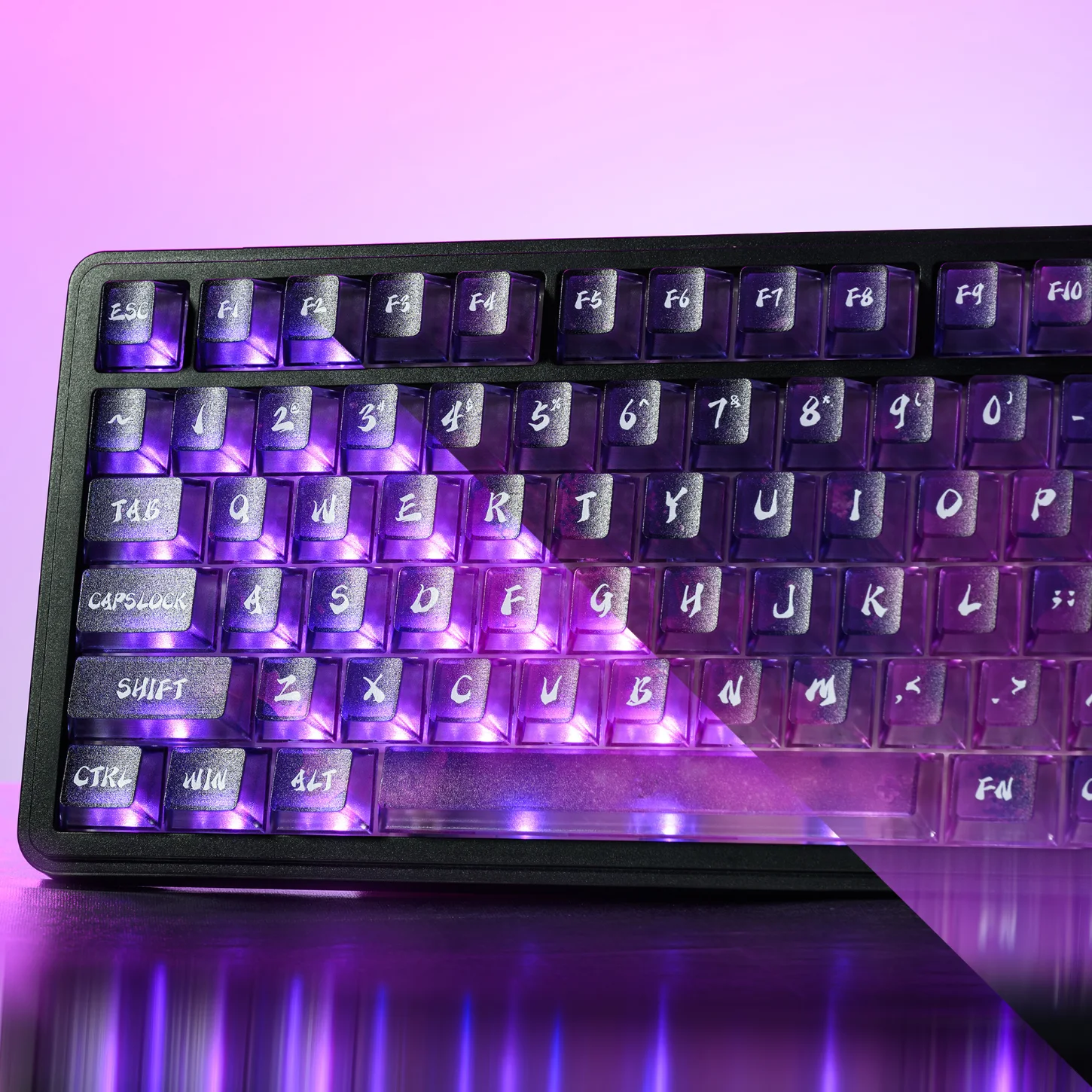 

Механический брелок с градиентной клавиатурой, красочный набор клавишных колпачков своими руками, ПК, вишневый колпачок, 118 клавиш