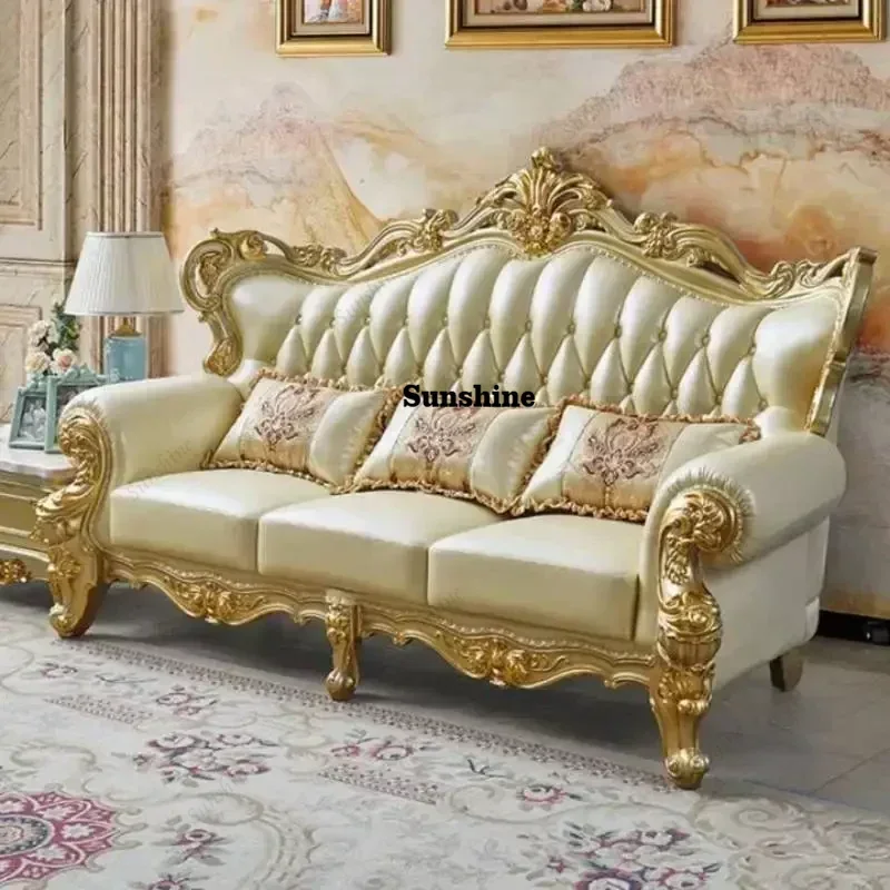 

Large Filler Golden Sofas Wood Design Reclining Designer Luxury Couch Lounges Modular Nordic Canape Salon