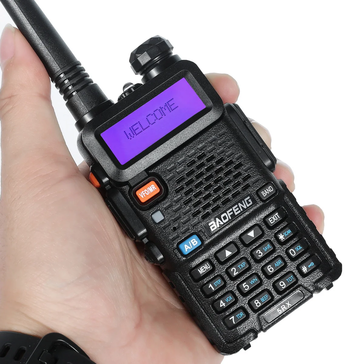 Walkie Talkie Handheld Multi-Bandas Baofeng, 128 Canais, Repetidor DTMF, 5RX, 5W, 136-174,220-260 MHz, 400-520MHz, 1800mAh, Novo