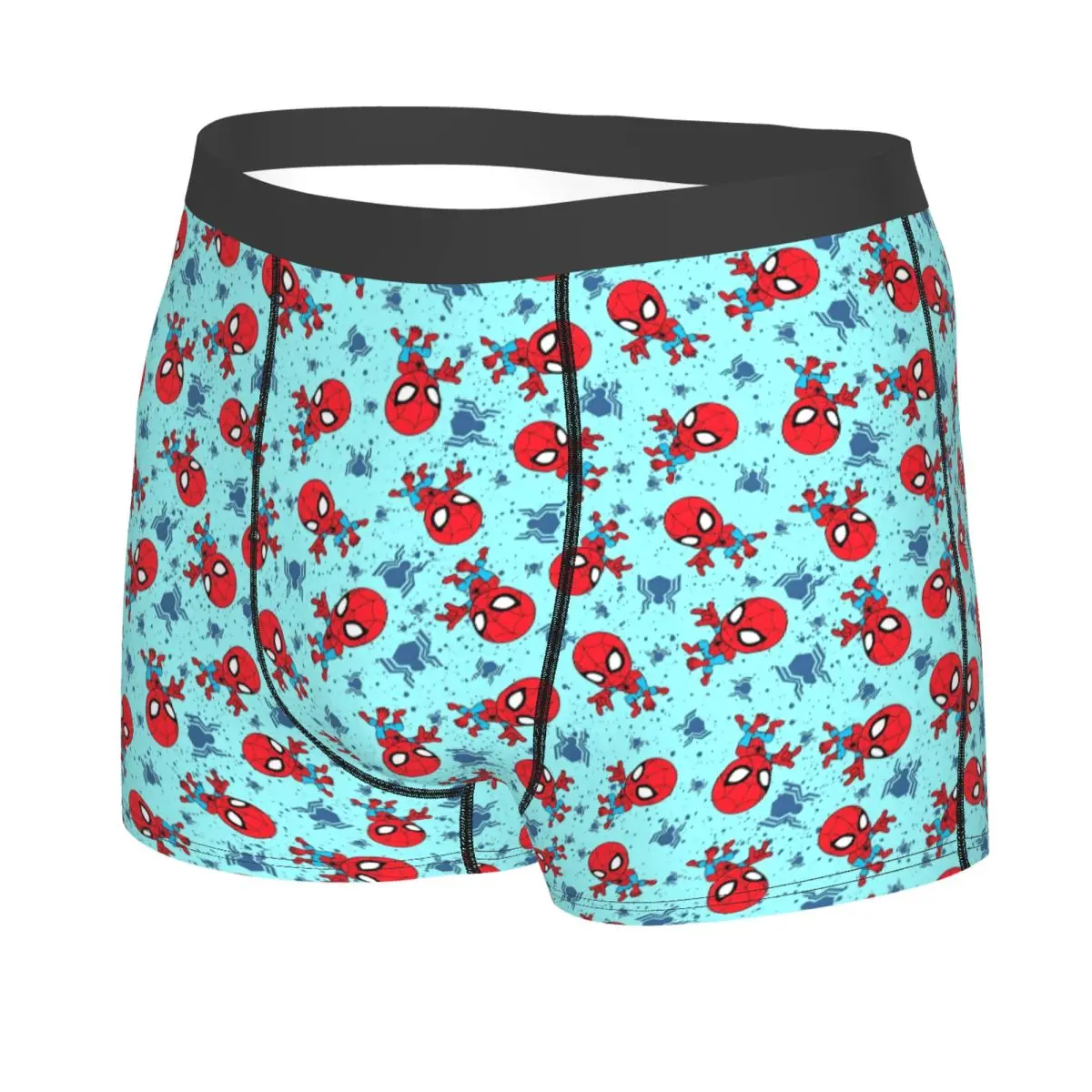 Biancheria intima personalizzata Spiderman Anime Hero Stampa maschile Stampa cartoon Boxer Slip Pantaloncini Mutandine Mutande morbide