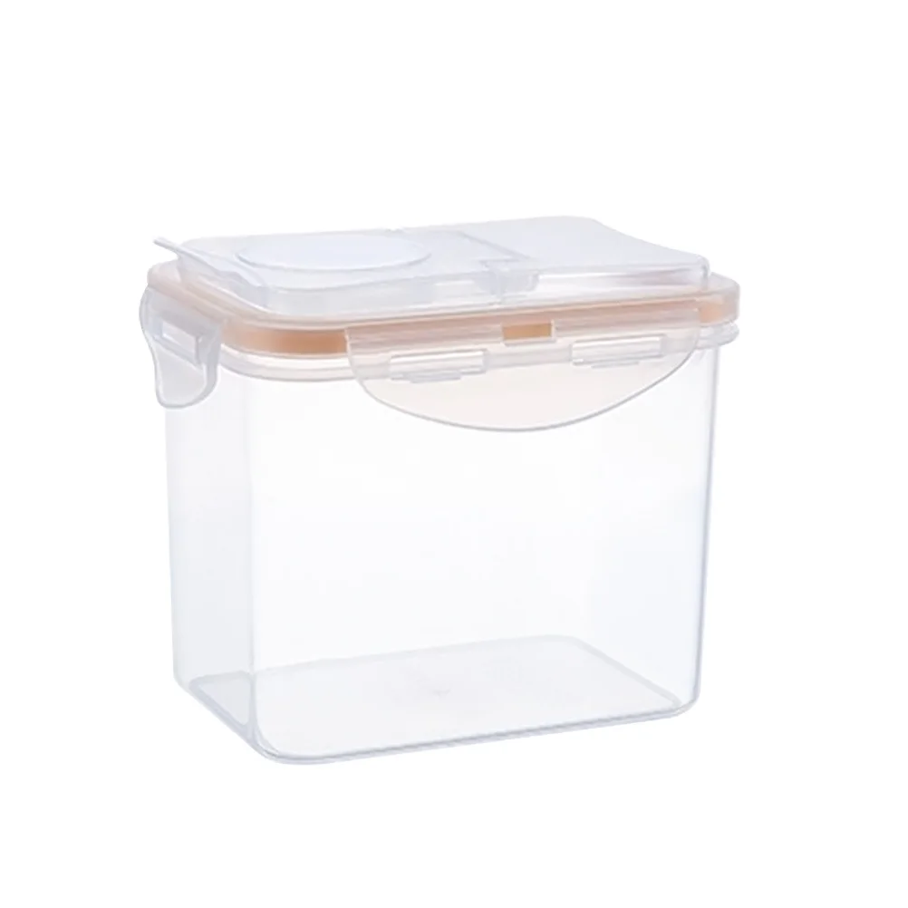 صندوق تخزين الحبوب البلاستيكية 1000 مللي حاوية طعام مختومة وعاء تخزين الحبوب منظم مطبخ مانع للتسرب حفظ الطعام الطازج