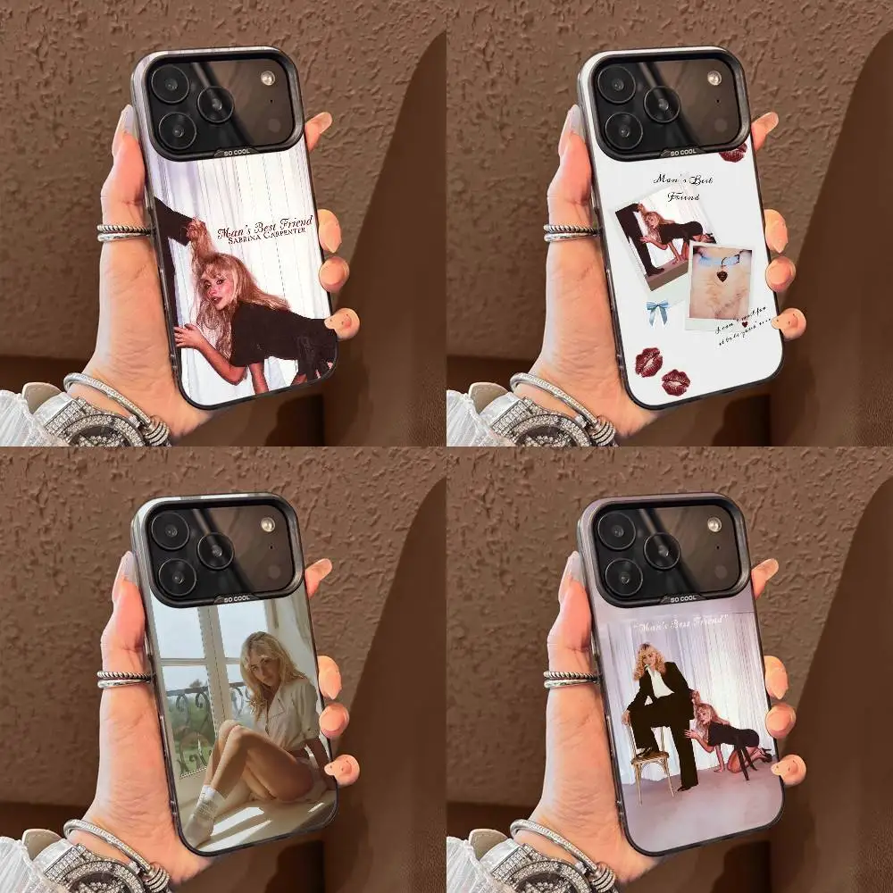 

S-Sabrina C-Carpenter Mans Best Friend Phone Case For iPhone 17,16,15,14,13,12,11,Pro,Max,Plus,E,Air,Mini Black Tpu Cover
