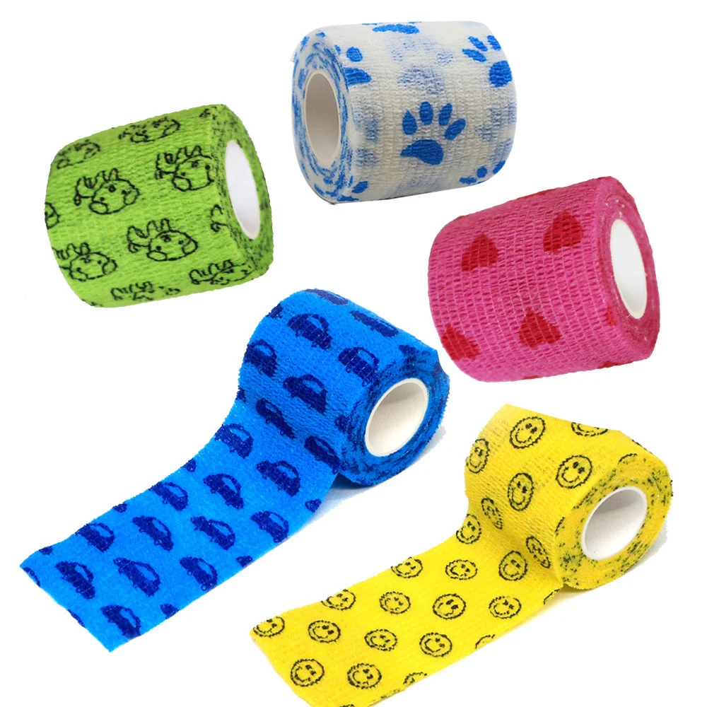 Haustier Hund Katze Medizinische Atmungsaktive Elastische Bandage Vlies Haustier Selbst Haftende Wunde Outdoor Versenkbare Sport Band Hund Zubehör – Detail 3