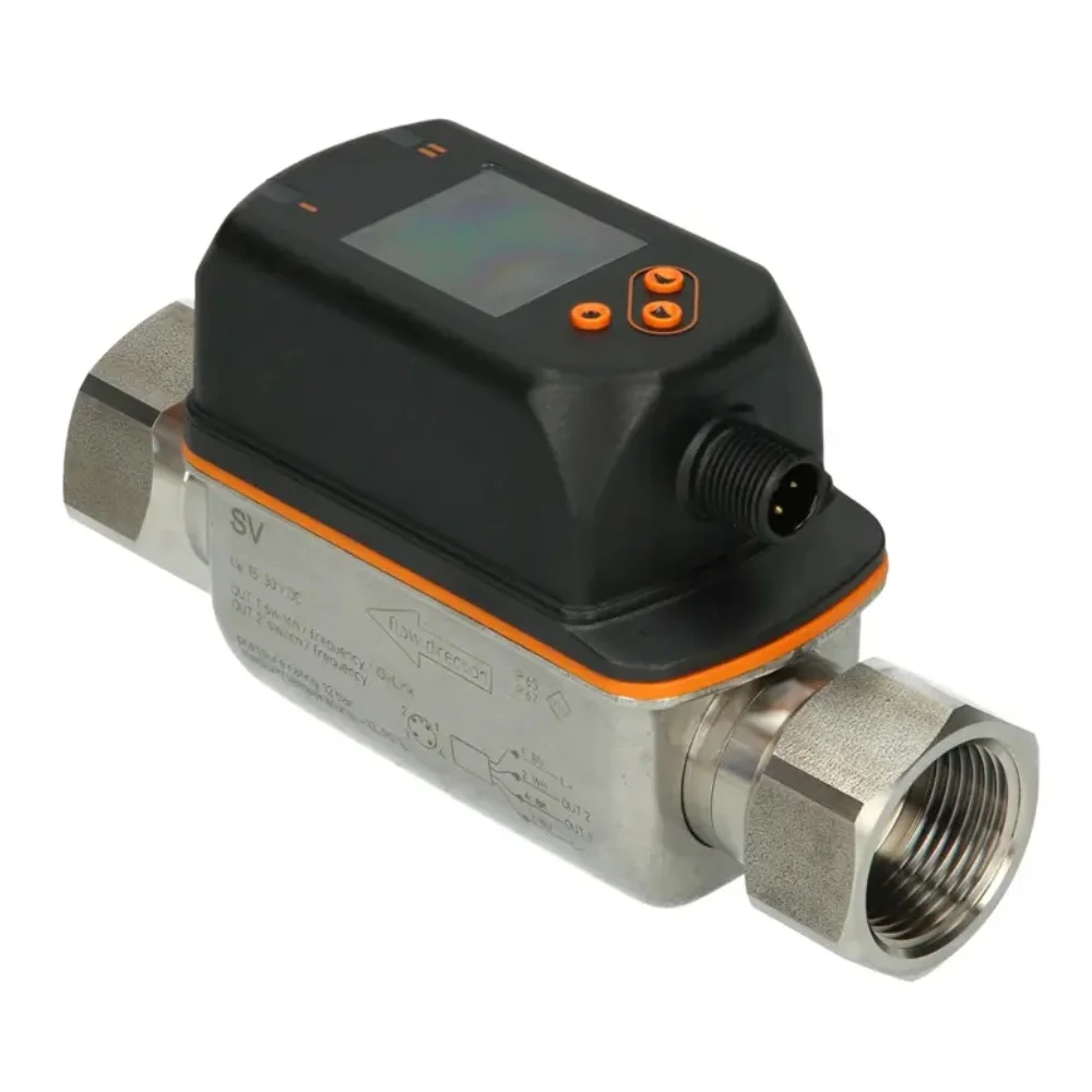 Original New IFM SV5200 SVR12XXXIRKG/US-100 Vortex Flowmeter, TFT, 2-40 l/min, 4wire DC dual PNP/NPN, G 1/2, SV5 Series