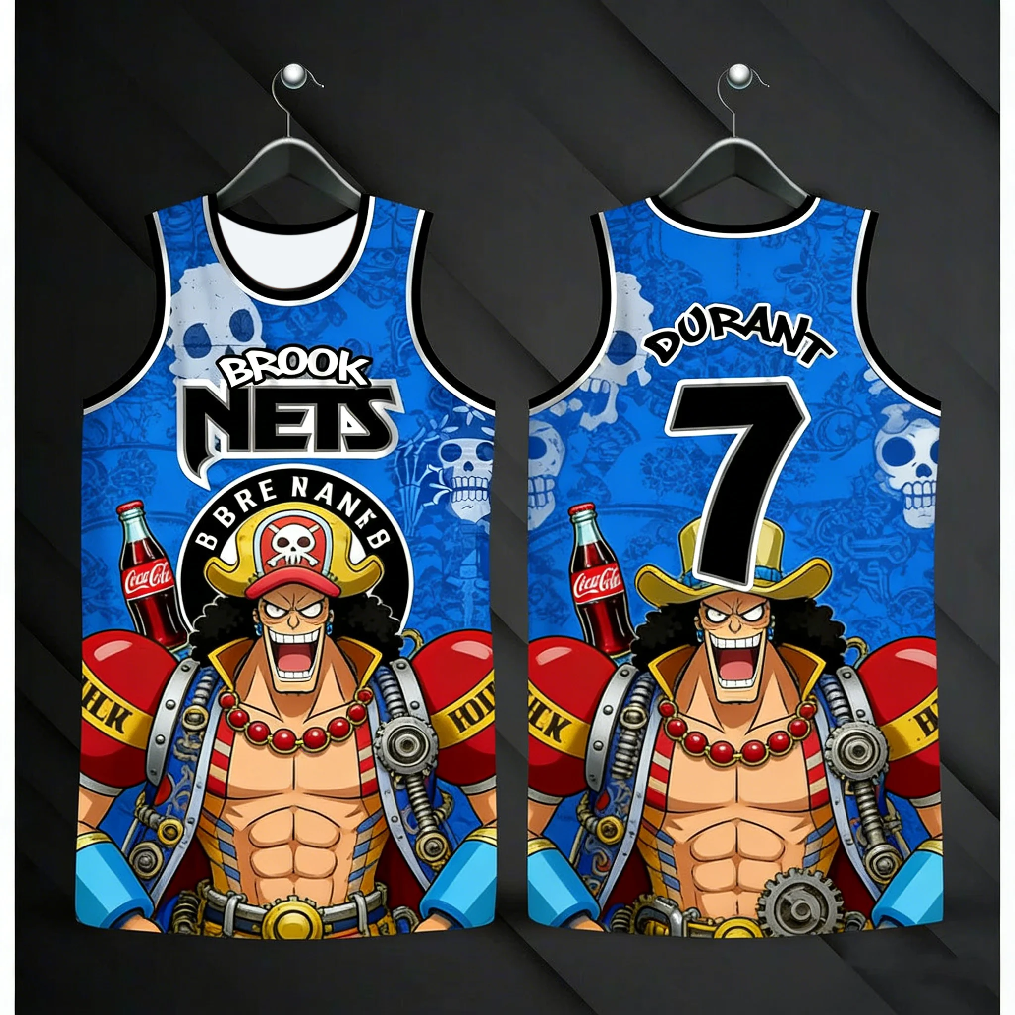 

Летняя быстросохнущая детская спортивная одежда для баскетбола. Мужской повседневный жилет. Новая баскетбольная футболка по аниме "One Piece" (стандартная версия).