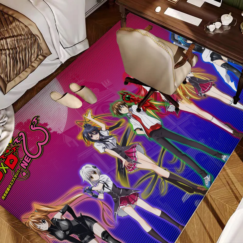 

High Anime School DxD Floor Mat Rectangle Anti-slip Home Soft Badmat Front Door Indoor Outdoor Mat Welcome Doormat
