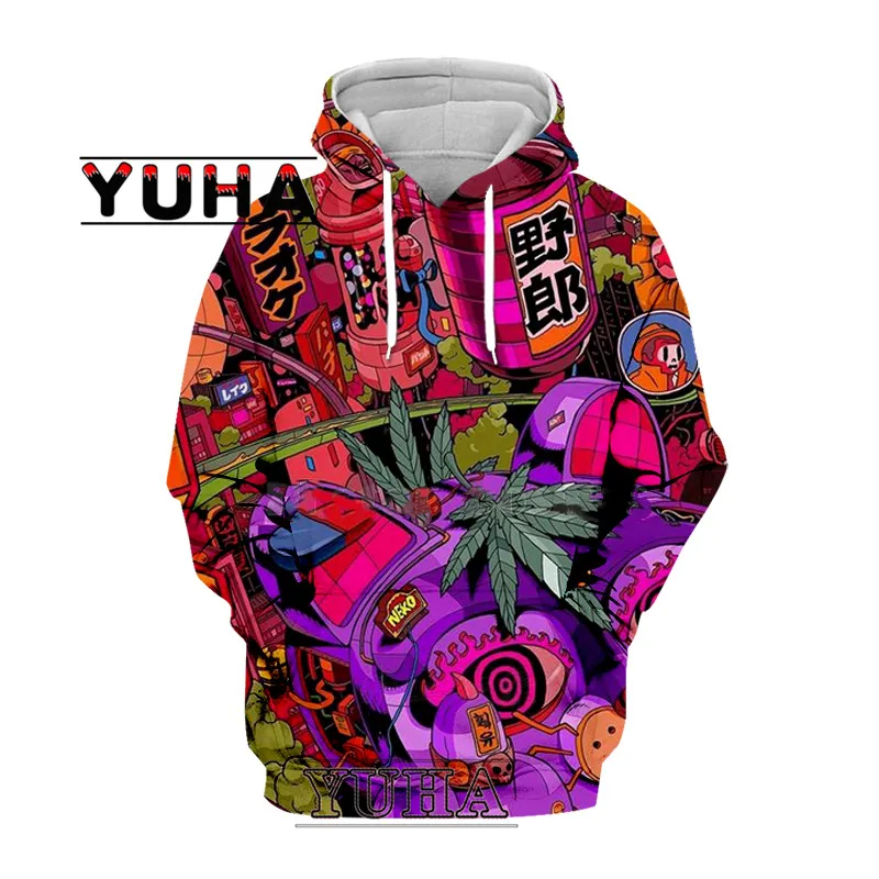 Y2k Women\'s Sweater Hippie Clothes Colorful Psychedelic graphic 3d Hoodies Men Sweatshirt  Harajuku Long Sleeve jackets Pullover